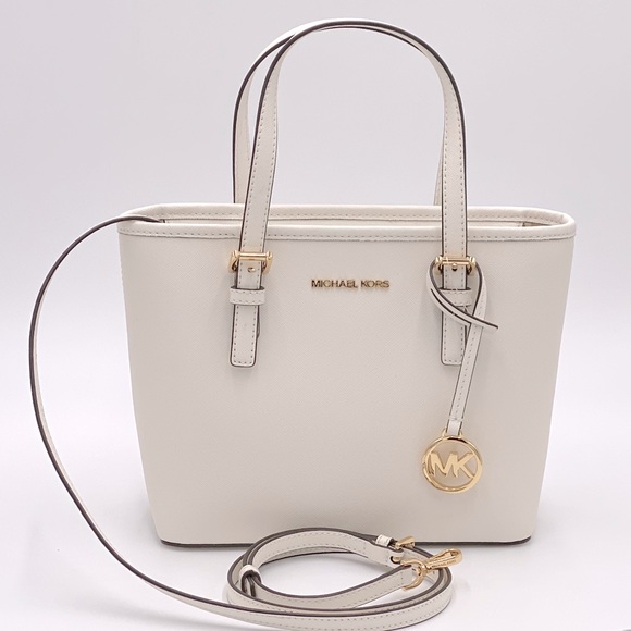 MICHAEL KORS XS CONVERTIBLE TOP ZIP TOTE OPTIC WHT - Picture 4 of 16